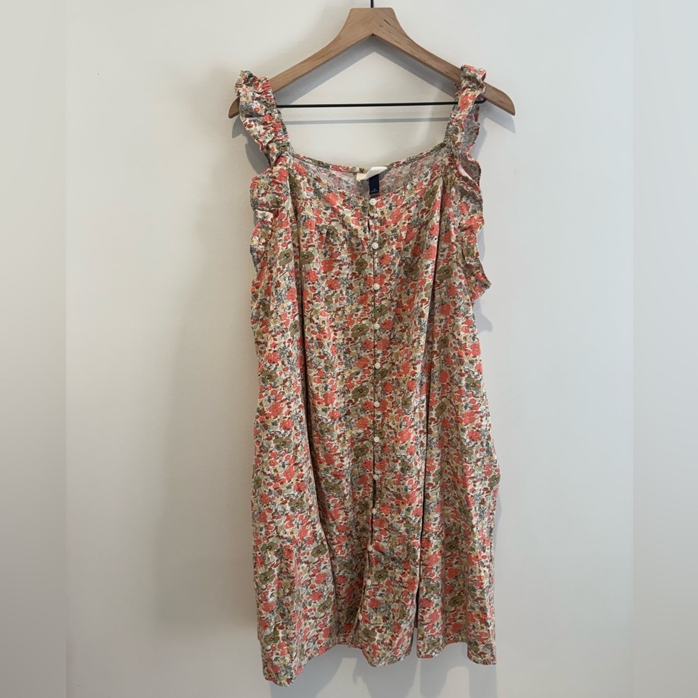 Universal Thread Floral Mini Dress - Pink and Green